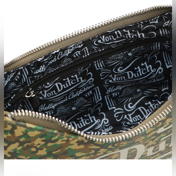 💚🤎VON DUTCH GREEN CAMO SHOULDER BAG💚🤎NWT - Picture 6 of 16